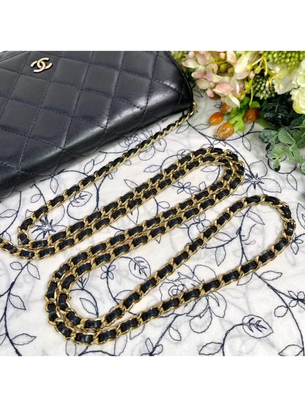 Chanel Chain Wallet Black Quilted Shoulder
